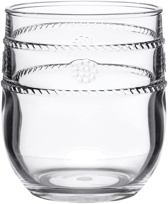 Juliska Isabella – Vaso de acrílico, vidrio acrílico, cristal transparente, vaso en relieve