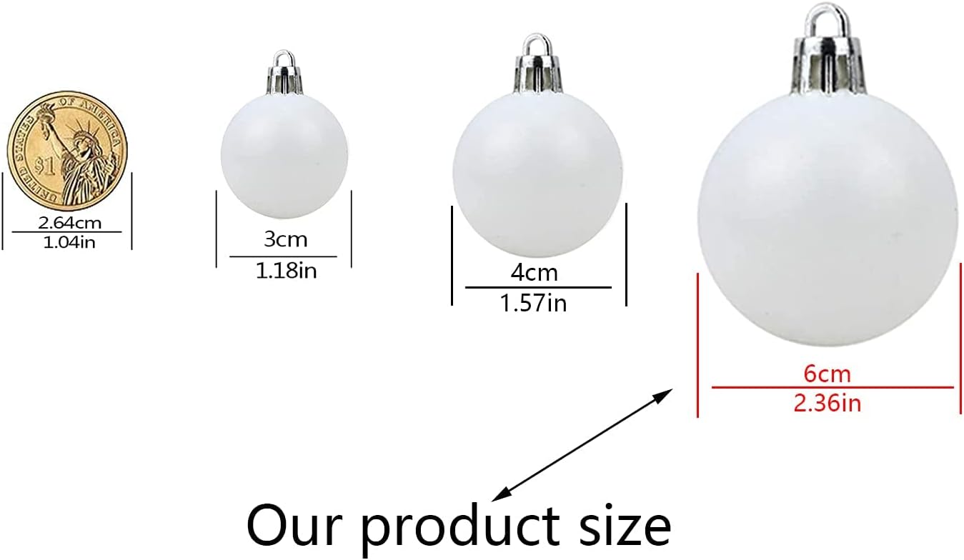 Adornos de bolas de Navidad, 5 acabados, bolas de Navidad decorativas, celebraciones, bodas, decoraciones de fiesta, 25 bolas colgantes para árbol