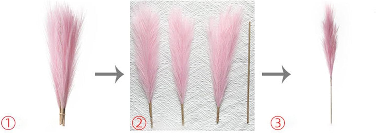 FRAKYEN Flores artificiales para decoración de mesa bohemia, decoración de pampas, flores secas de pampas, pompas marrones para boda, hogar,