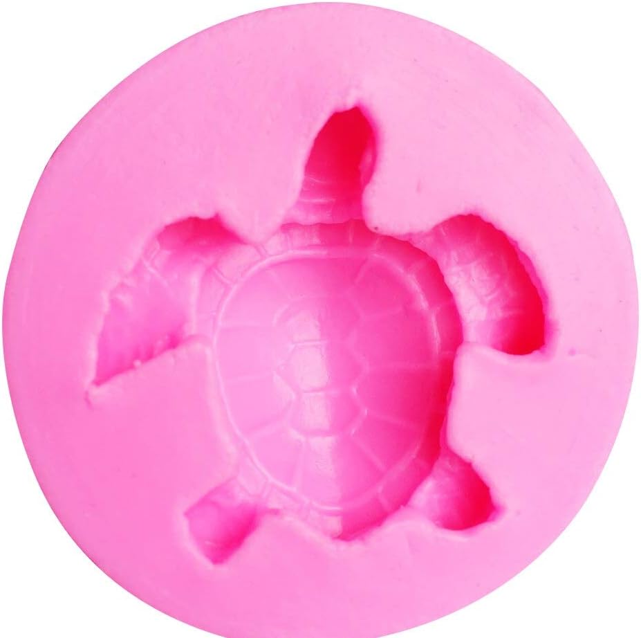 4 moldes de silicona 3D de tortuga marina para bricolaje cubitos de hielo hechos a mano para budín de helado, pudín de magdalena, decoración de