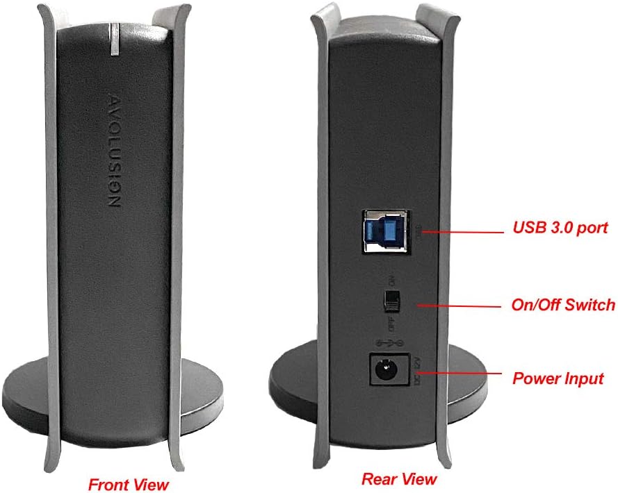 Avolusion PRO-5X – Disco duro externo USB 3.0 de 8 TB para PC, Mac, PS y Xbox (gris)
