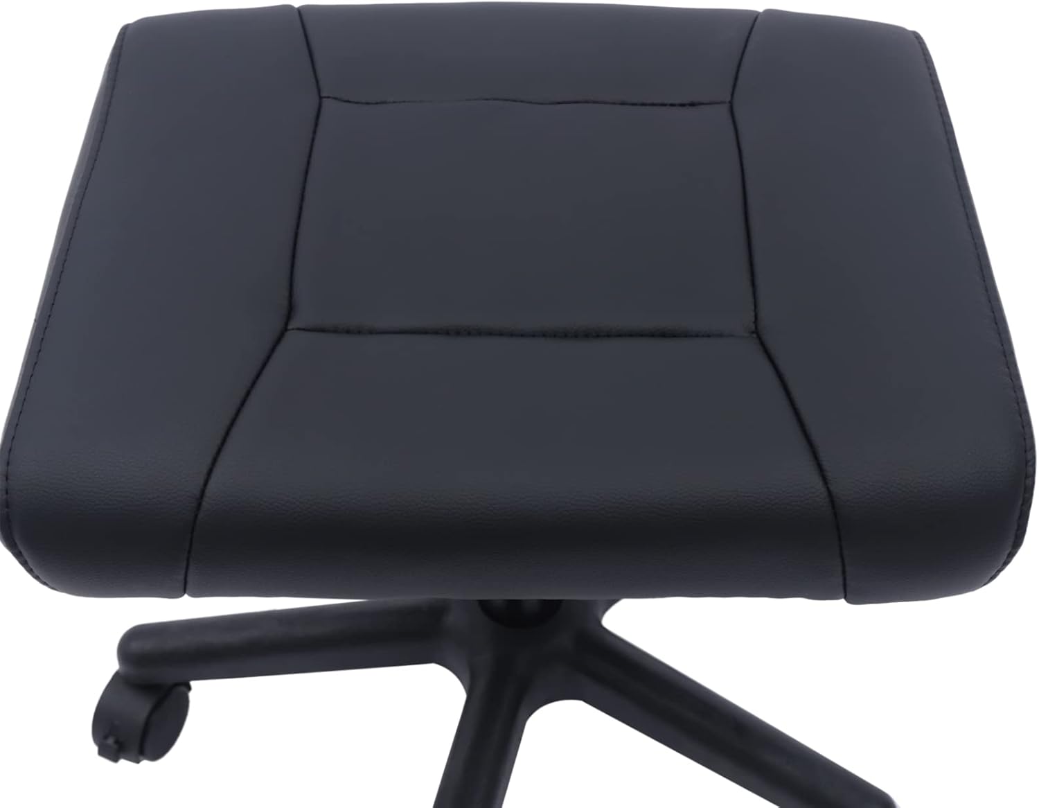 Reposapiés de oficina, taburete de pie debajo del escritorio con ruedas, taburete de oficina de altura ajustable, taburete ergonómico de cuero