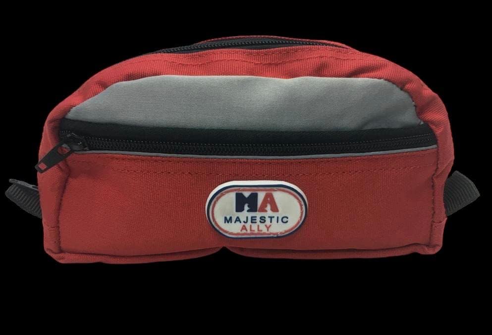 Majestic Ally Nylon Reflectante Saddle Pommel Bag para Western Saddle (Rojo)