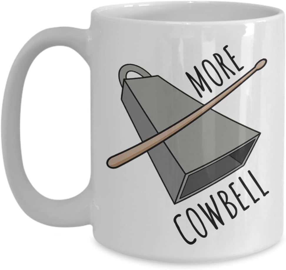 Taza divertida para músico, más cencerro, regalo de percusión, regalo para profesor de música, regalo para baterista, regalo para miembro de la
