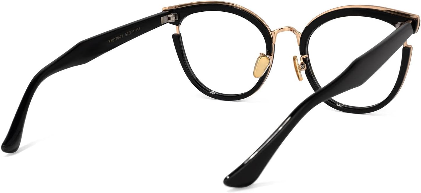 VOOGLAM Gafas de bloqueo de luz azul ojo de gato para mujer, gafas antirrayos UV, gafas retro