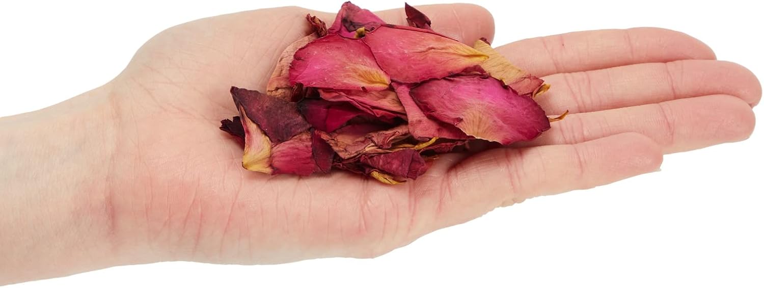 7.05 oz de pétalos de rosa secos para baño, fabricación de velas, resina, manualidades de bricolaje, confeti de flores