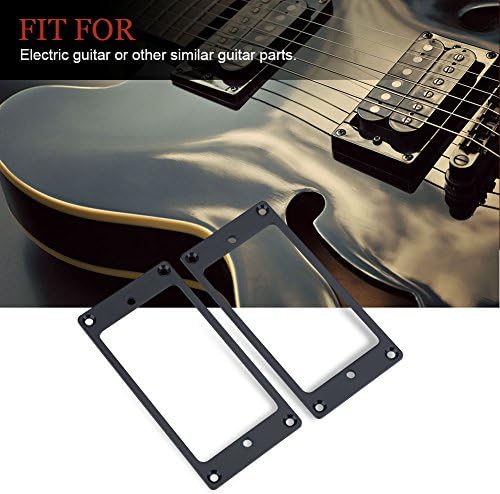 Anillos de montaje de marco de pastilla, 2 piezas de repuesto de metal Humbucker para guitarras eléctricas (negro)