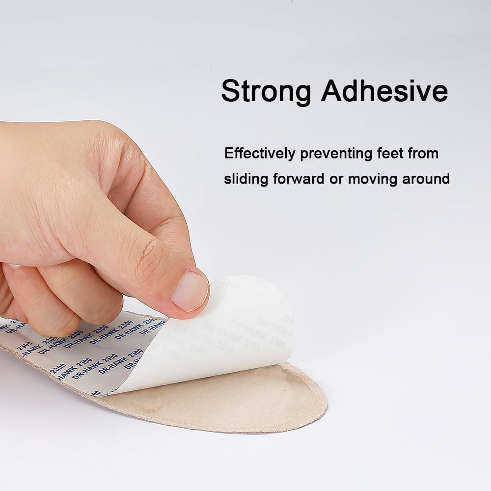 2 pares de inserciones de tacón alto para mujer, plantillas adhesivas de piel de cerdo para aliviar el dolor, plantillas invisibles para zapatos