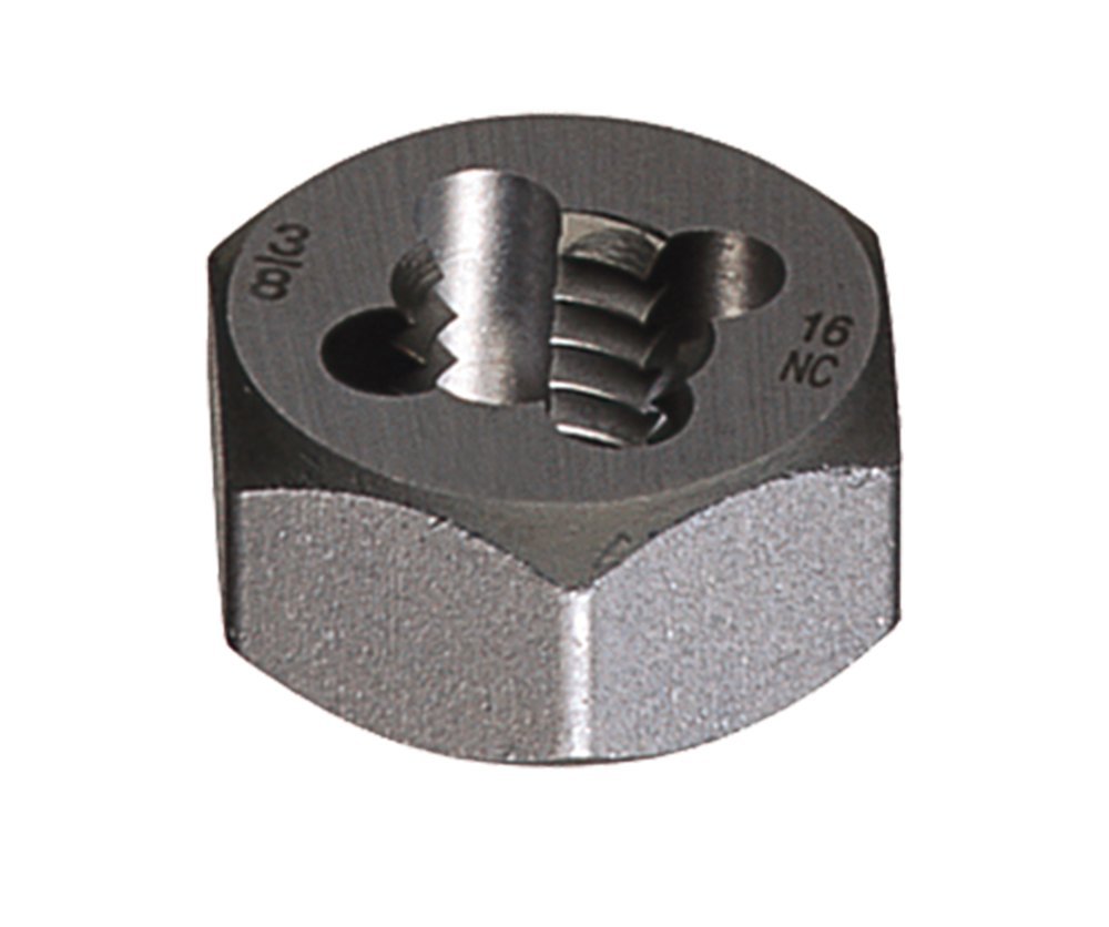 Cle-Line C65583 – Troquel de reenhebrado hexagonal de acero al carbono, M10-1.5 métrico