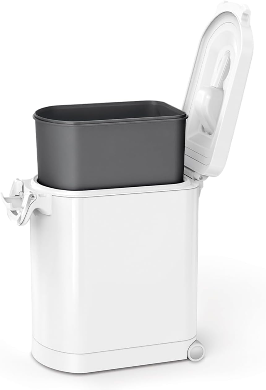 simplehuman Contenedor mediano de almacenamiento de alimentos para mascotas, 25 litros, 27 lb  12.2 kg, para alimentos para perros, gatos y aves,