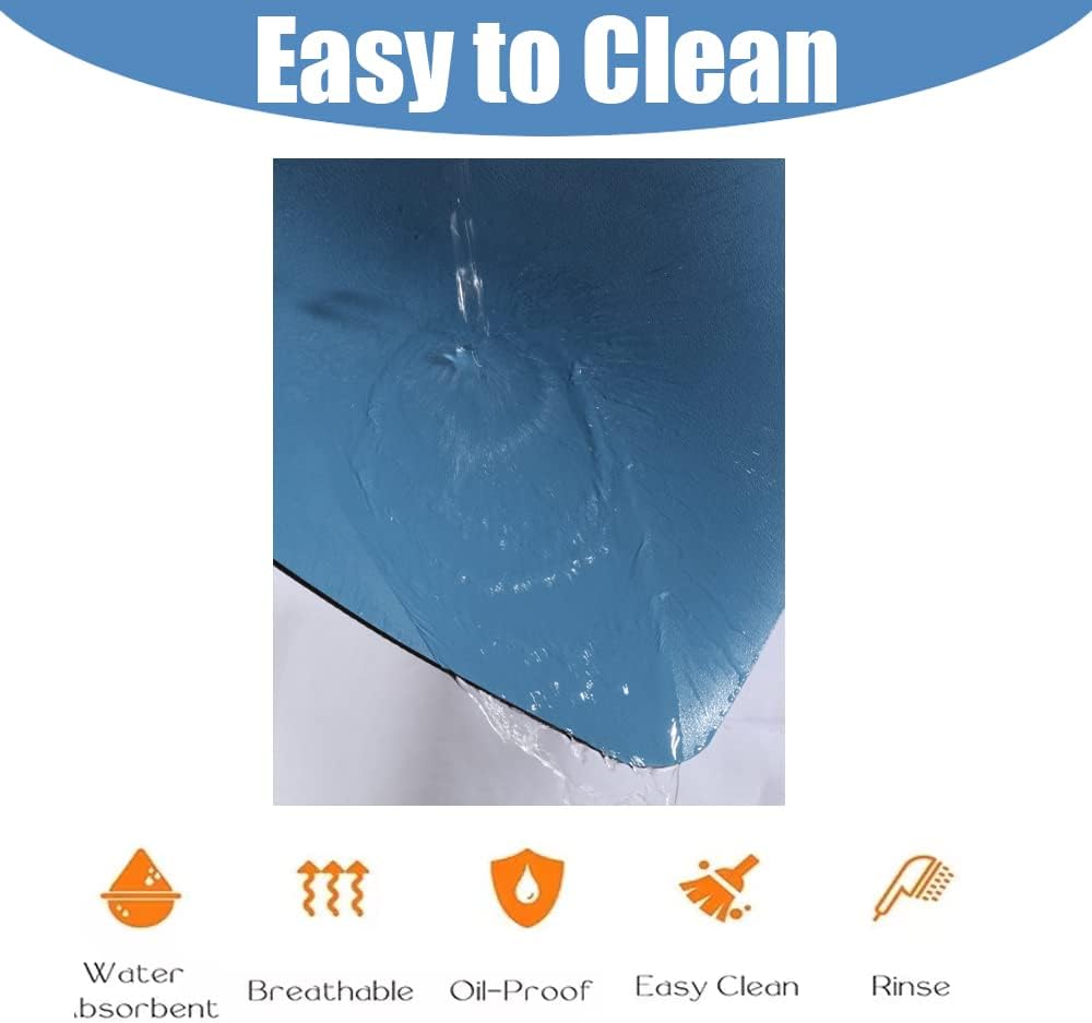 TCASH Tapete de secado de platos para encimera de cocina, 24 x 16 pulgadas, tapete de drenaje súper absorbente, almohadilla antideslizante para