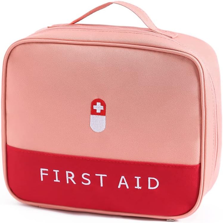 Innovkitchen Bolsa de medicina de viaje, Organizador de botellas de medicina con bolsa de emergencia, Bolsas de primeros auxilios vacías, Pequeña