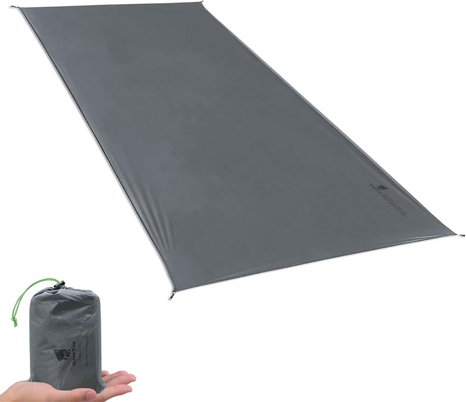 GEERTOP Alfombra de lona impermeable ultraligera para 1 persona, para camping, senderismo, picnic (4 tamaños)