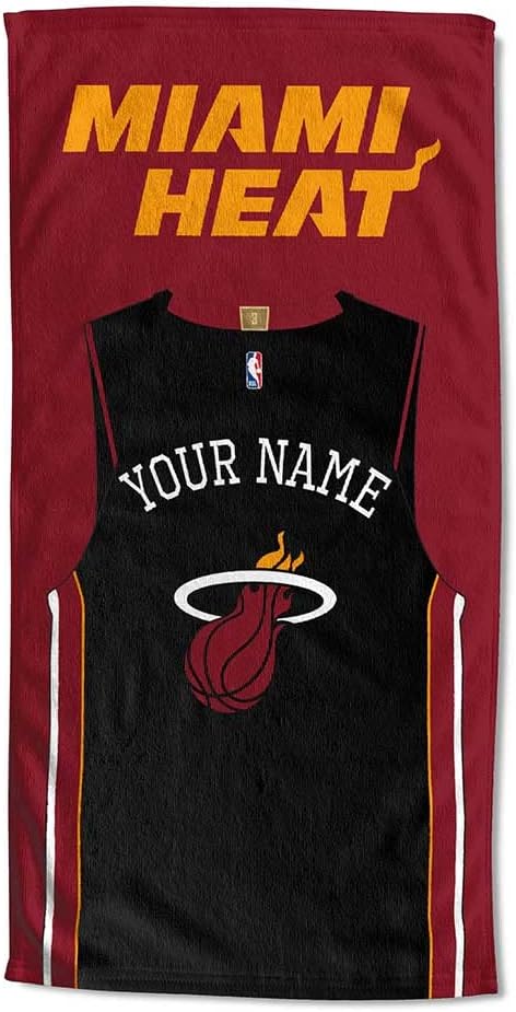 Northwest NBA Miami Heat – Toalla de playa personalizada, 30 x 60 pulgadas, jersey