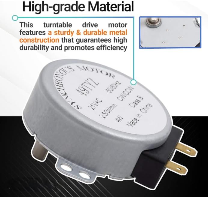 Zhang WB26X10038 Motor de accionamiento totalmente adecuado para GE, Hotpoint, Kenmore, tocadiscos de microondas AP2024962 PS237772 (1 unidad)