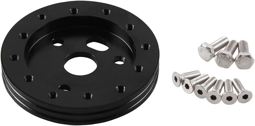 Adaptador de cubo de volante espaciador de conversión de 0.5 pulgadas, 6 agujeros a 3 agujeros, adaptador para volante, adaptador de concesión, kit