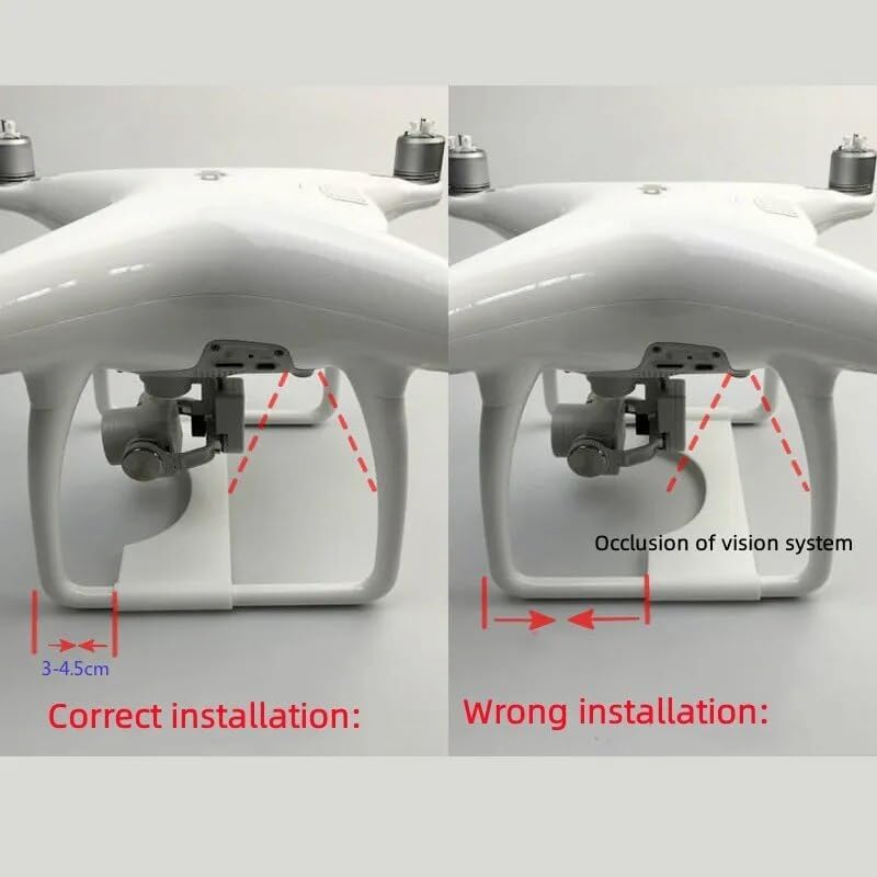 XNasu Tablero de protección de aterrizaje, lente cardán, soporte de protección anticolisión para D-JI Phantom 4Phantom 4pro Drone Accesorio (Color