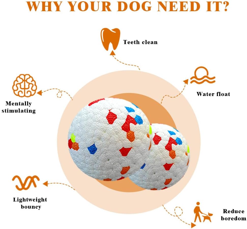 BESTZONE Pelotas para perros para masticadores agresivos, pelotas de tenis indestructibles para perros grandes, pelotas de perro para lanzador
