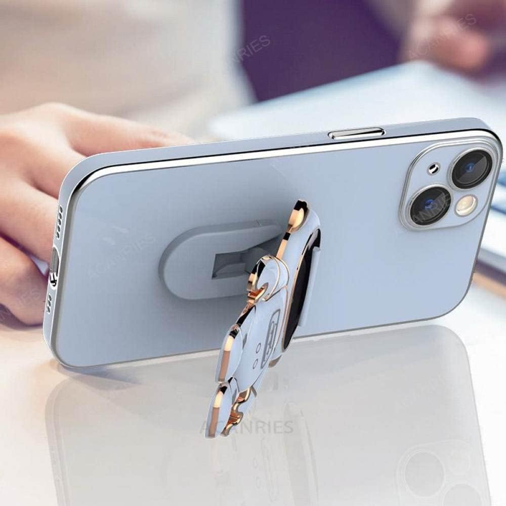 Soporte plegable de astronauta chapado para Xiaomi para Redmi Note 11 10 9 8 Pro 11s 10s 9s 8t 7 11pro 10pro 9c cubierta de soporte de silicona,