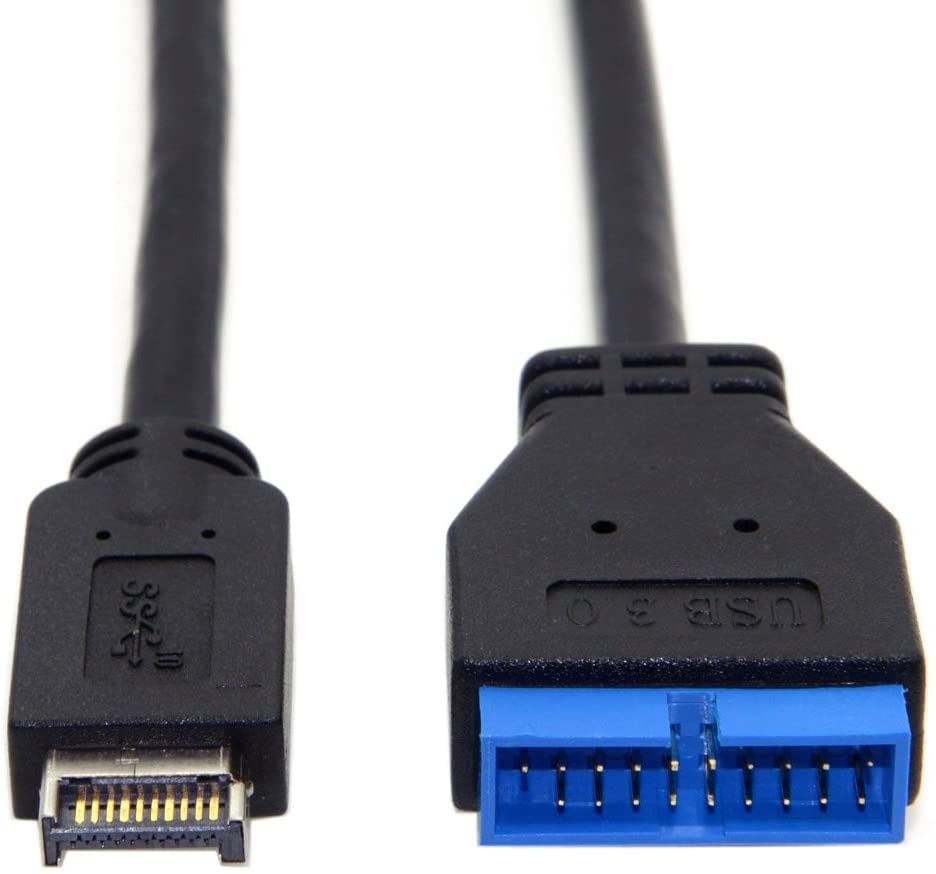 USB 3.1 Panel frontal cabecera a USB 3.0 20Pin Header Cable de extensión para ASUS placa base 7.9 in negro