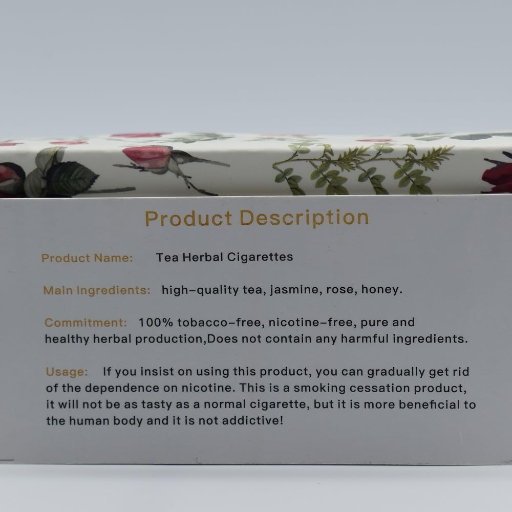 Wild Tea – Cigarrillos de hierbas, sin tabaco ni nicotina, 4 paquetes, 80 ahumados