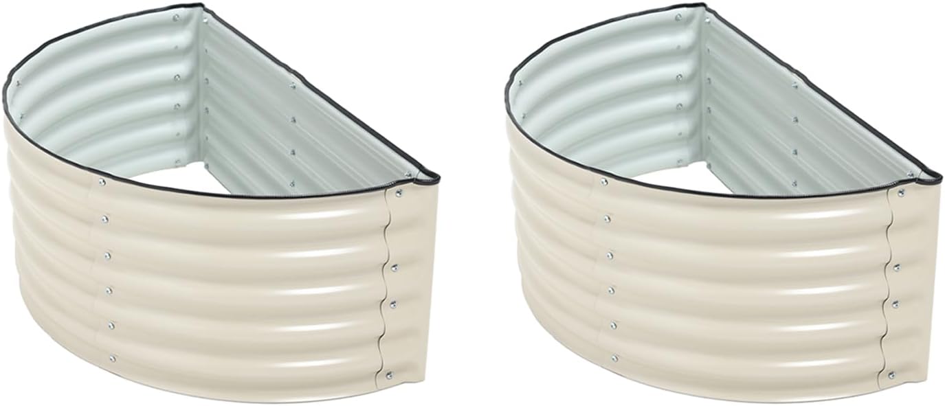 Aoodor Cama de jardín elevada de metal, 42 pulgadas de largo x 24 pulgadas de ancho x 17 pulgadas de alto, maceta de jardín para exteriores, para