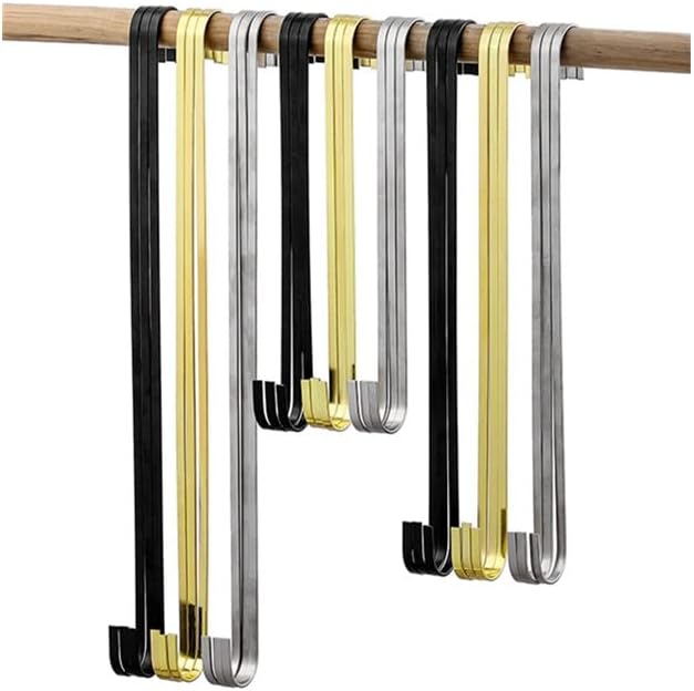 LuoQiuFa Ganchos en forma de S extra grandes de 16 pulgadas, ganchos largos en S resistentes para colgar ganchos de extensión de plantas para