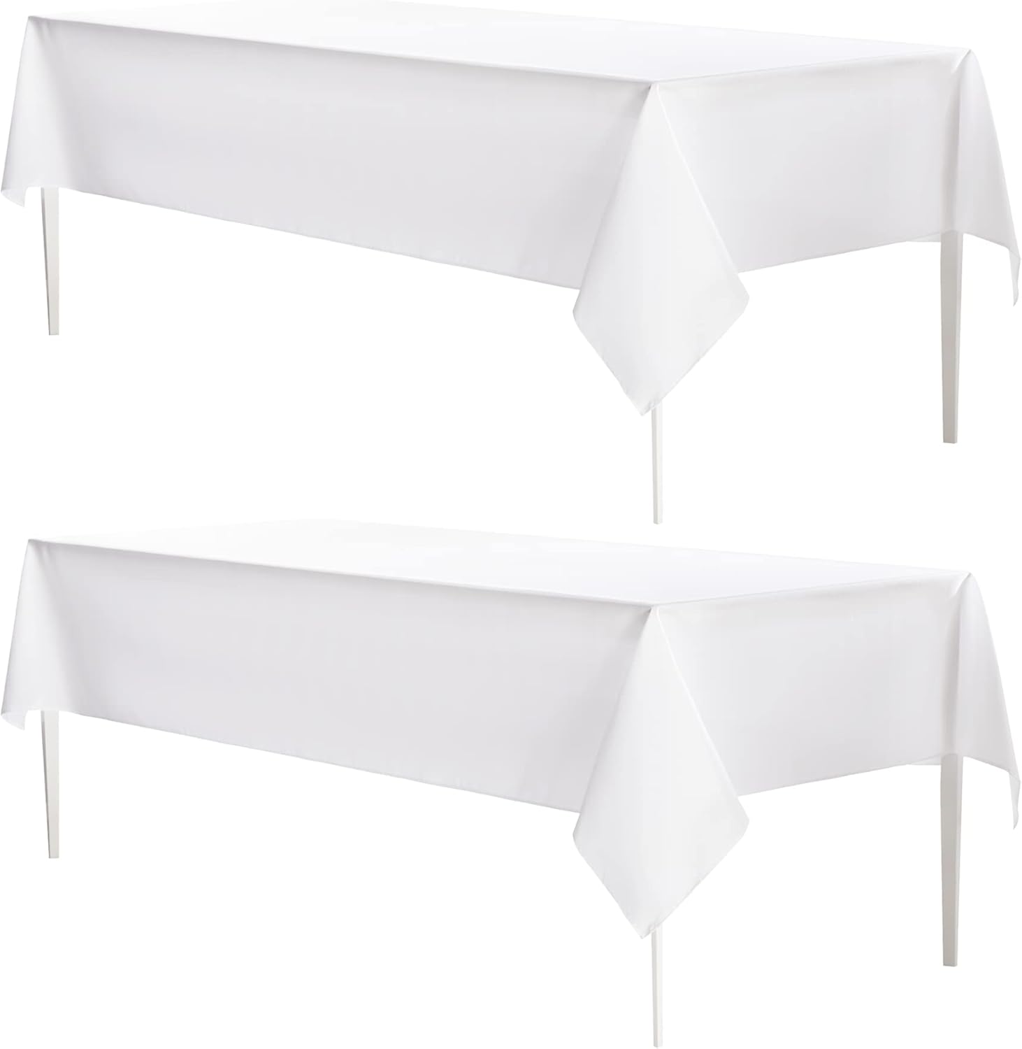 MYSKY HOME Paquete de 2 manteles rectangulares de poliéster de 54 x 108 pulgadas, resistentes a las arrugas, lavables, para comedor, fiesta y