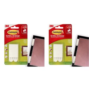 Command Tiras blancas para colgar cuadros de 12 libras, para decorar sin daños, uso en interiores (17201-4PK-ES) (paquete de 2) Command Tiras blancas para colgar cuadros de 12 libras, para decorar sin daños, uso en interiores (17201-4PK-ES) (paquete de 2)