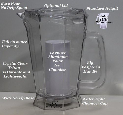 Jarra con cámara Polar Ice de aluminio – Transparente