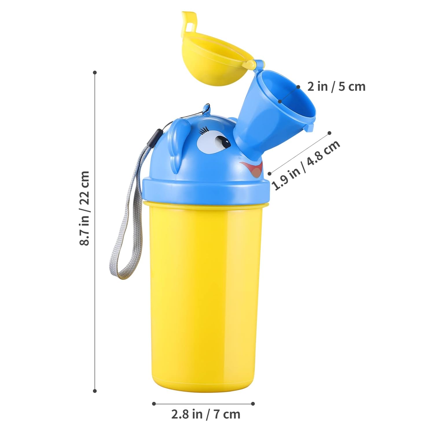 NUOBESTY Botella de orina para niños, orinal portátil para orinal, taza de entrenamiento de orina de emergencia para acampar al aire libre, viajes