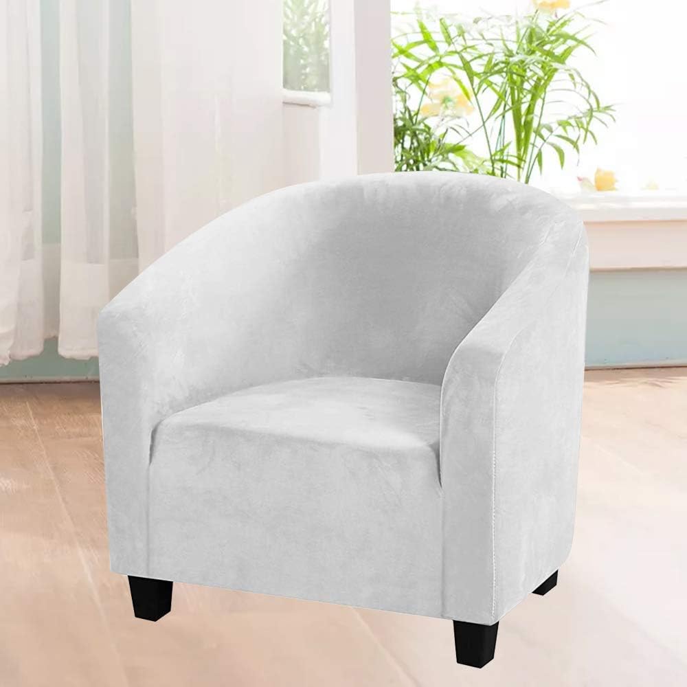 MIFXIN Fundas para silla de bañera, terciopelo grueso y elástico, funda para silla de club, funda de elastano suave para sillón, protector de