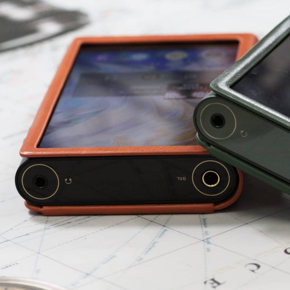SHANLING Funda de cuero M6 Ultra, SHANLING M6 Ultra Digital Reproductor de audio especial, material de piel sintética, anticolisión y anticaídas,