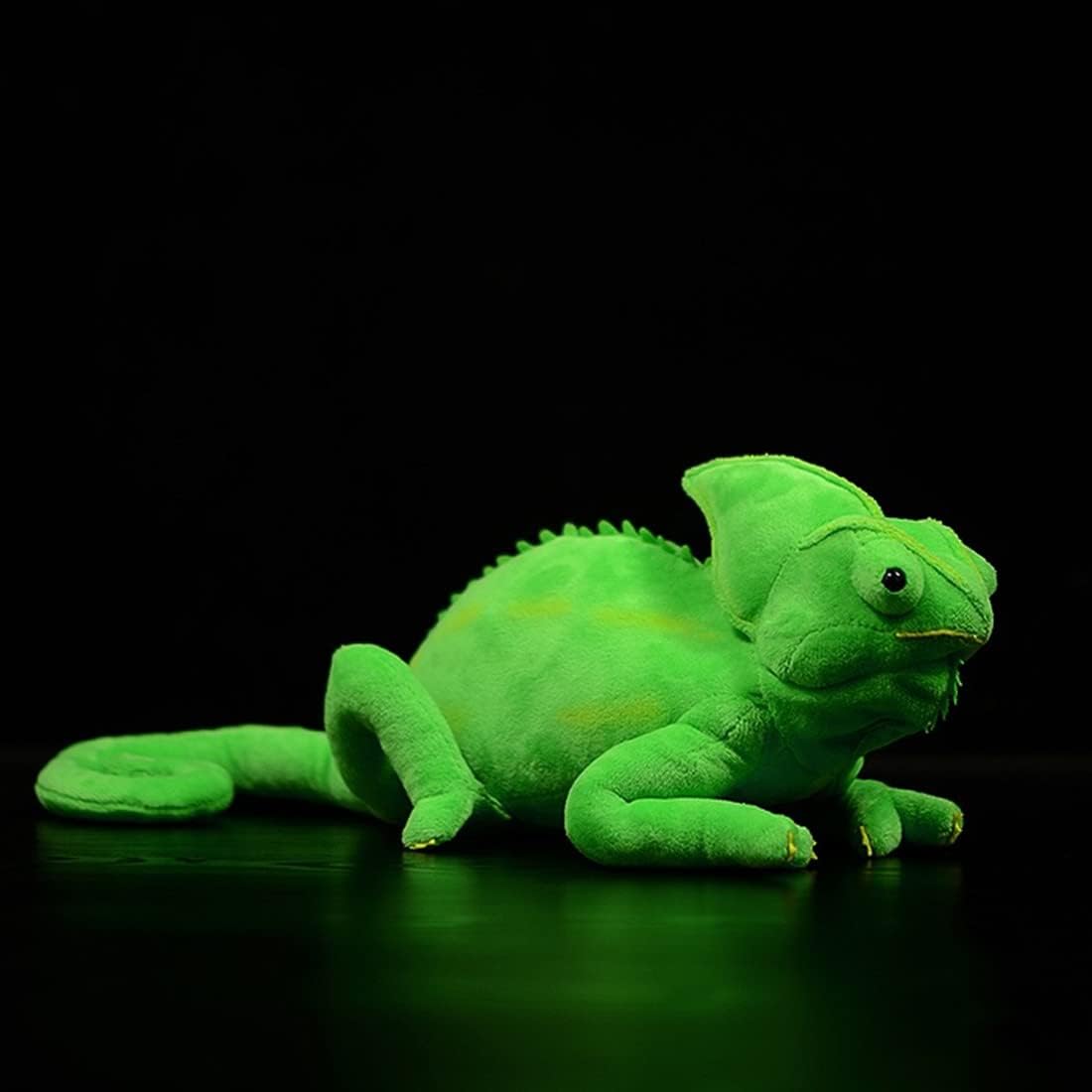 Juguete de peluche de camaleón verde de simulación de 15 pulgadas de largo, juguete de peluche suave realista para niños, regalo de festival,