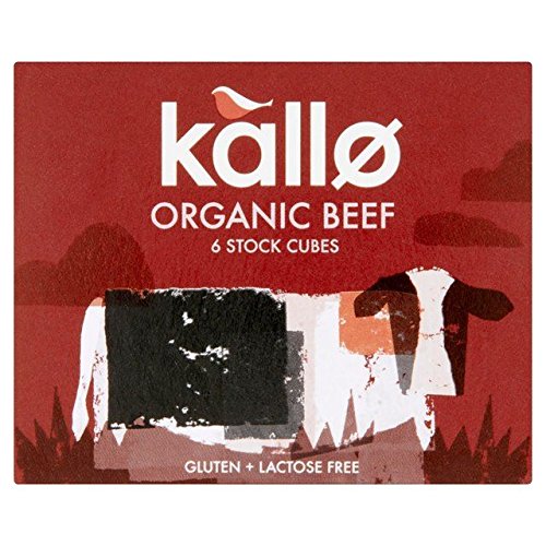 Kallo Cubos de caldo de carne orgánica – 6 x 0.39 oz