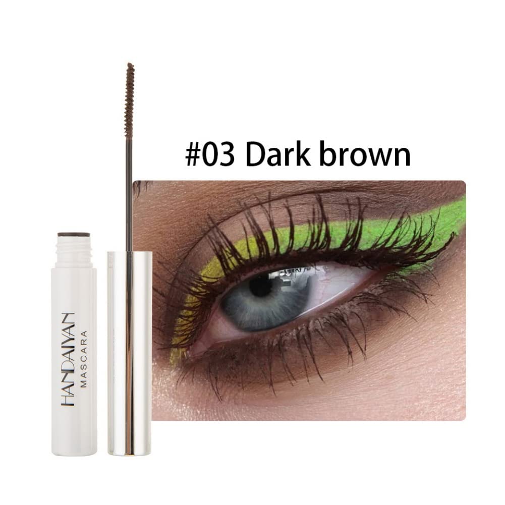 Máscara colorida de 12 colores, impermeable, de larga duración, para maquillaje de ojos, azul, negro, blanco, verde, morado, para mujeres y niñas,