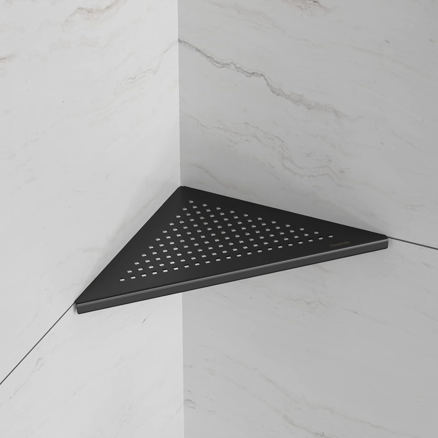 Neodrain Juego de 2 estantes esquineros de pared de color negro mate de 10 pulgadas, estantes de esquina flotantes para pared, estantes de