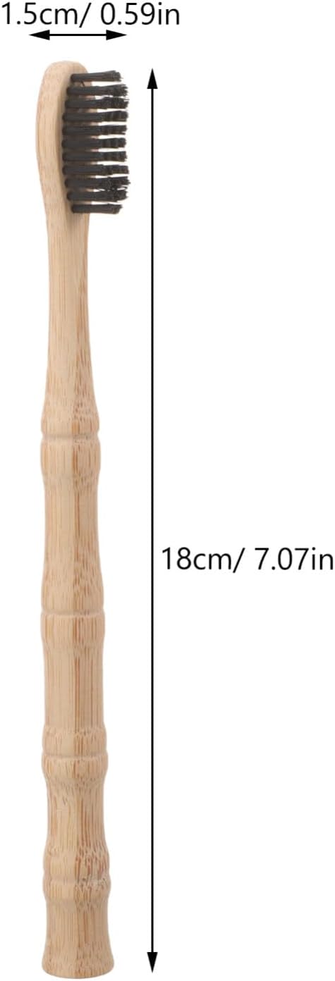 Lurrose 4pcs Toothbrush Bamboo Tooth Brush Household Teeth Brush Soft bristles Tooth Brush Convenient Tooth Brush Teeth Travel aldult Yangzhou