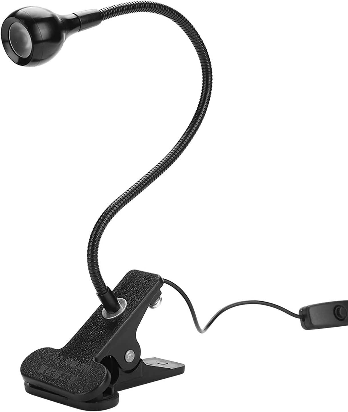 GOWENIC Lámpara LED UV, lámpara de curado de pegamento UV portátil USB, cuello de cisne, luz ultravioleta con clip para uñas de gel, reparación de