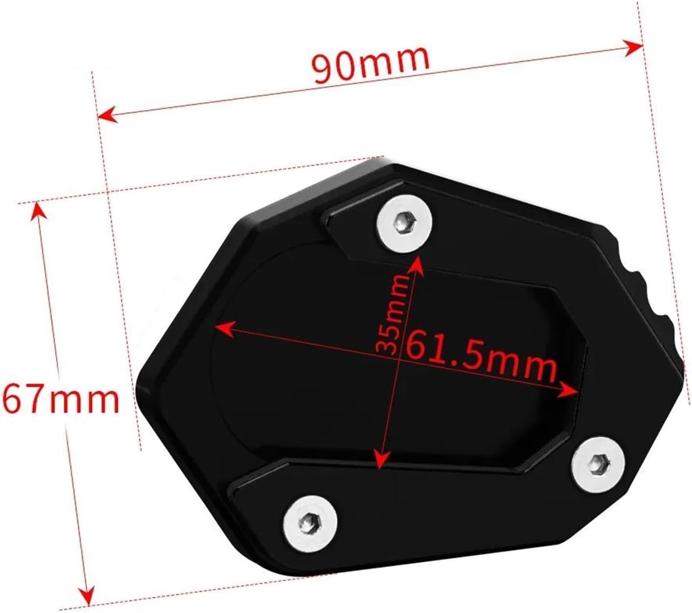 Almohadilla de extensión de soporte para motocicleta BMW F750GS F850GS Adventure F 750 850 GS Adv 2019 2022 Placa de soporte lateral (color  titanio)