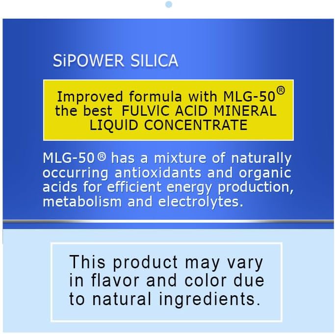 Planet Power SiPower Silica Vegan Collagen + Fulvic Acid 4oz Glass Bottle, Immune System, Maximum Absorption  Concentrated Formula, Bones, Joints,