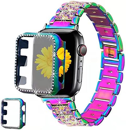 Mesime – Correa de repuesto para Apple Watch, de 1.49 pulgadas, 1.57 pulgadas, 1.65 pulgadas, 1.73 pulgadas, incluye protector de pantalla, correa