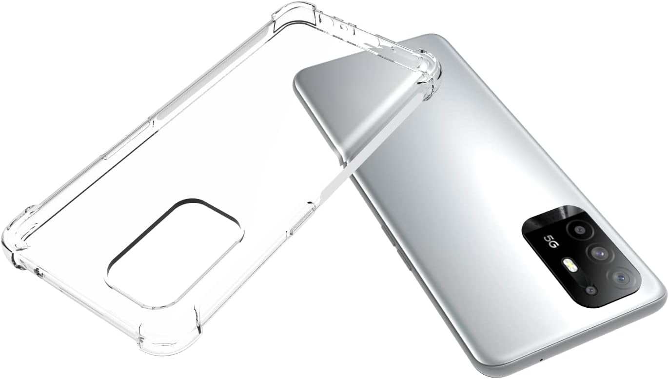Funda para Oppo Reno 5Z  Oppo F19 Pro PlusOppo A94 5G  Oppo A95 5G Transparente TPU Cuatro Esquinas Funda Protectora Transparente Suave