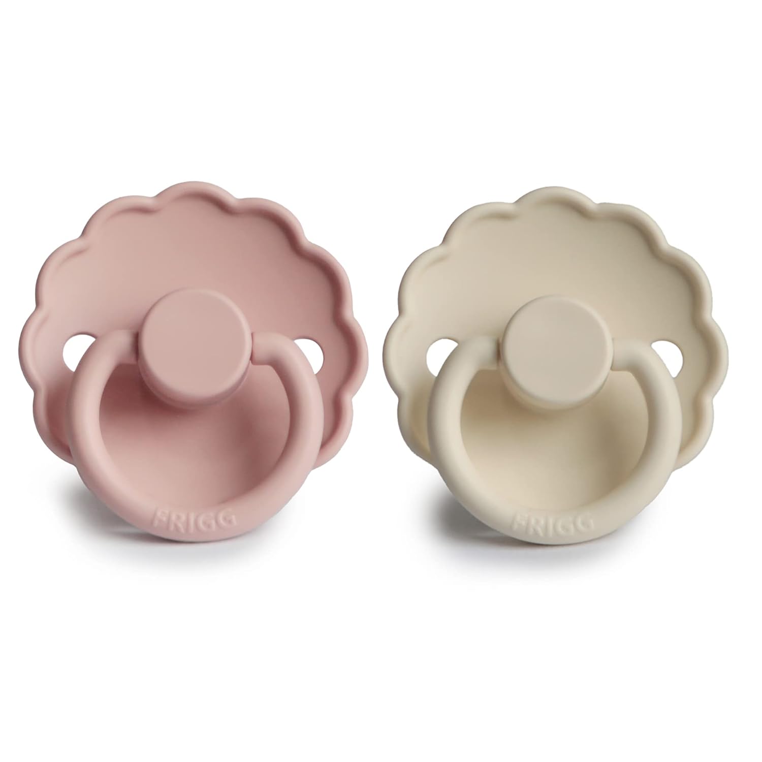 FRIGG Daisy SilkySoft – Chupete de silicona para bebé, fabricado en Dinamarca, sin BPA (ruborcrema, de 6 a 18 meses)