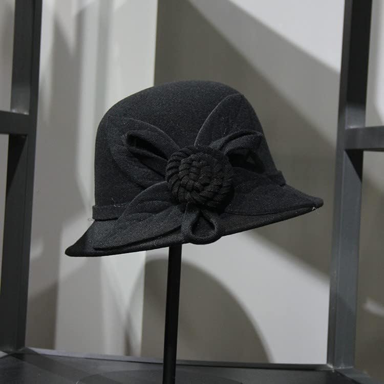 Sombreros de cubo de flores para mujer, vestido de ala ancha, sombrero de cloche de iglesia, sombreros de boliche de boda, fiesta de té, Fedora