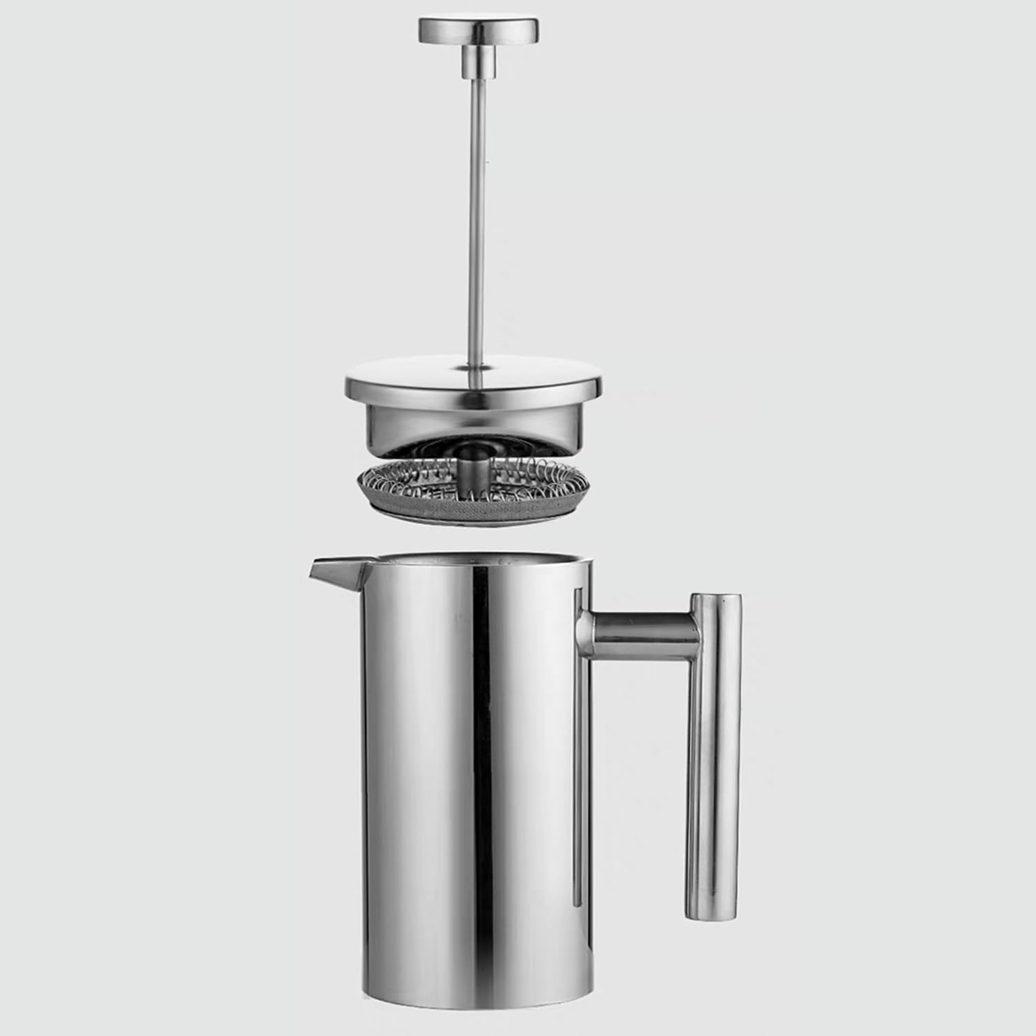 French Press – Cafetera de doble pared de acero inoxidable de grado 304 para café expreso y tetera, sin óxido, apta para lavavajillas, 34 onzas (1