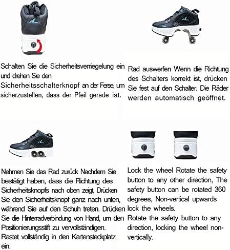 Patines para mujeres, zapatos con ruedas para niñas, zapatos retráctiles para niños, zapatos de parkour para adultos, patines en línea, patines para