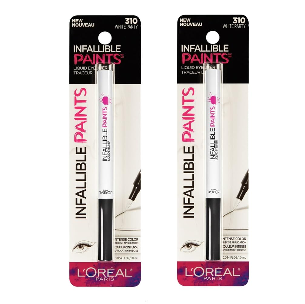 L’Oreal Paris Infallible Paints – Delineador de ojos líquido, color blanco Party 310
