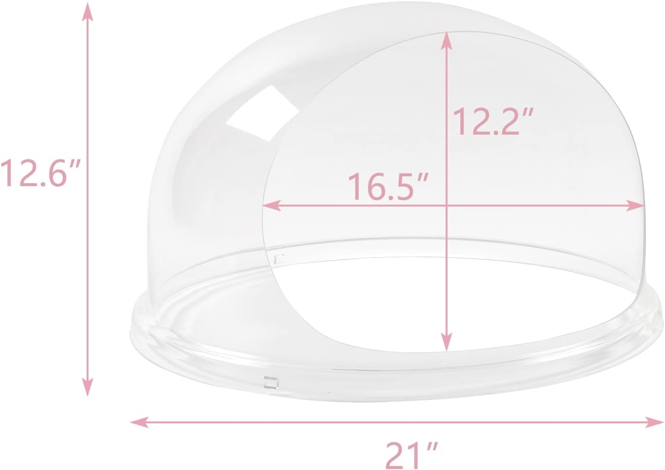 ROVSUN Cubierta de escudo de burbujas para máquina de algodón de azúcar, cúpula de 21 pulgadas para máquina comercial de hilo dental transparente