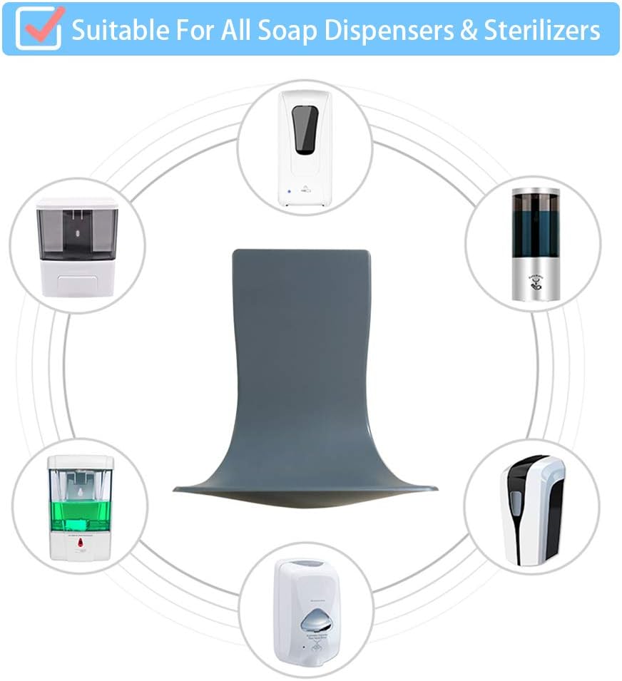 Bandeja de goteo para dispensador de jabón ACotn para dispensador automático, montaje en pared y dispensador de desinfectante de manos, soporte